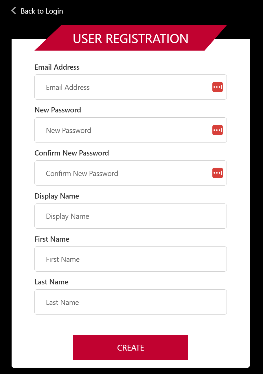 Registration Screen